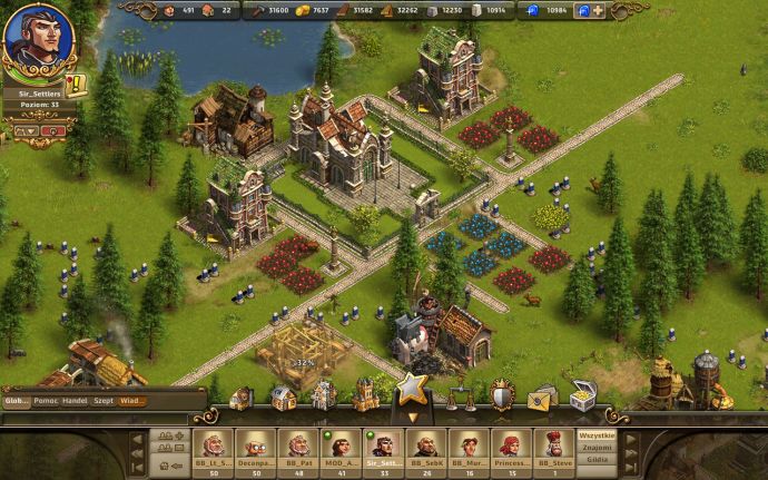 miasteczko w strategicznej grze przeglądarkowej settlers online
